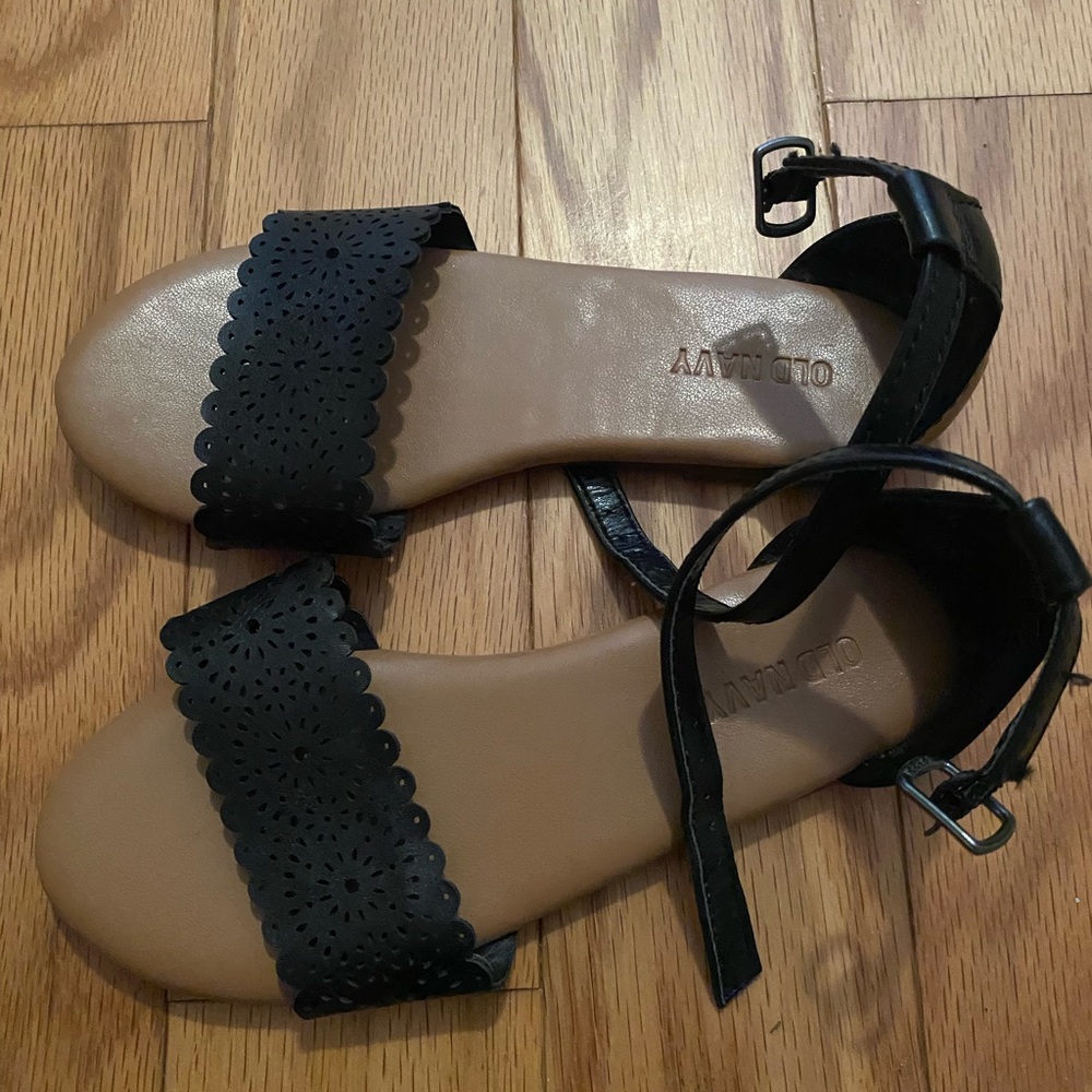 Girls Size 12 Black Old Navy Sandals